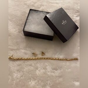 Hallmark - Gold / Crystal Bracelet & Earring Set